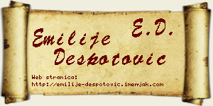 Emilije Despotović vizit kartica